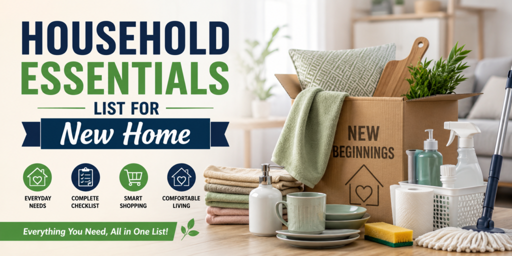 Household Essentials List for a New Home